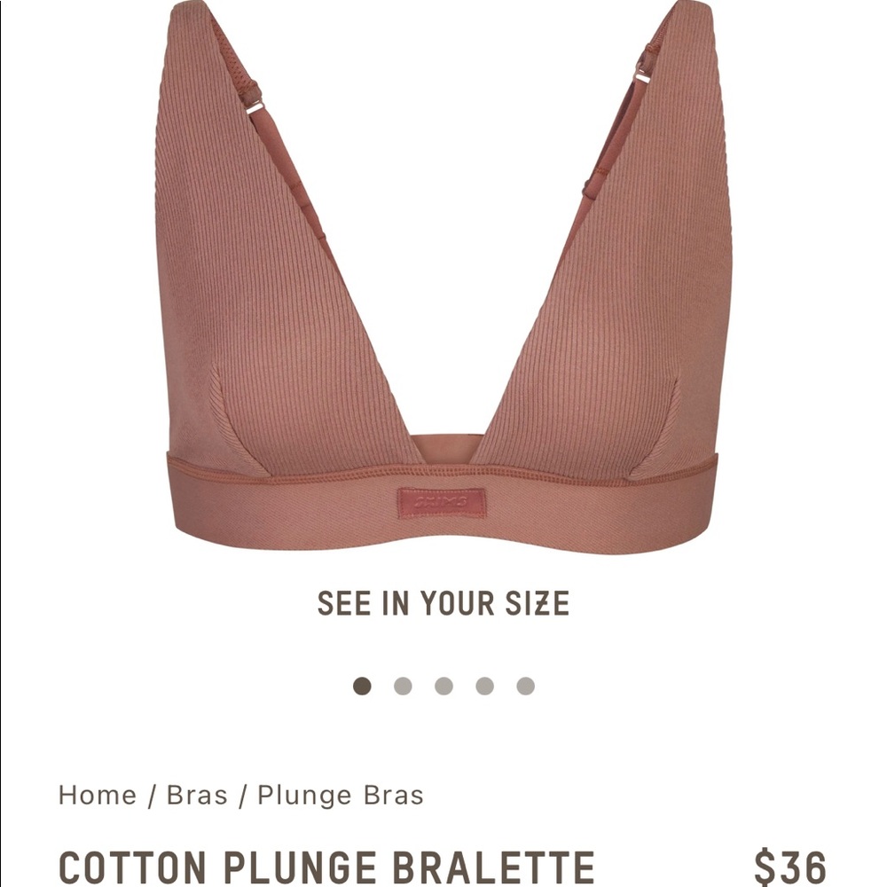 Cotton plunge brallette